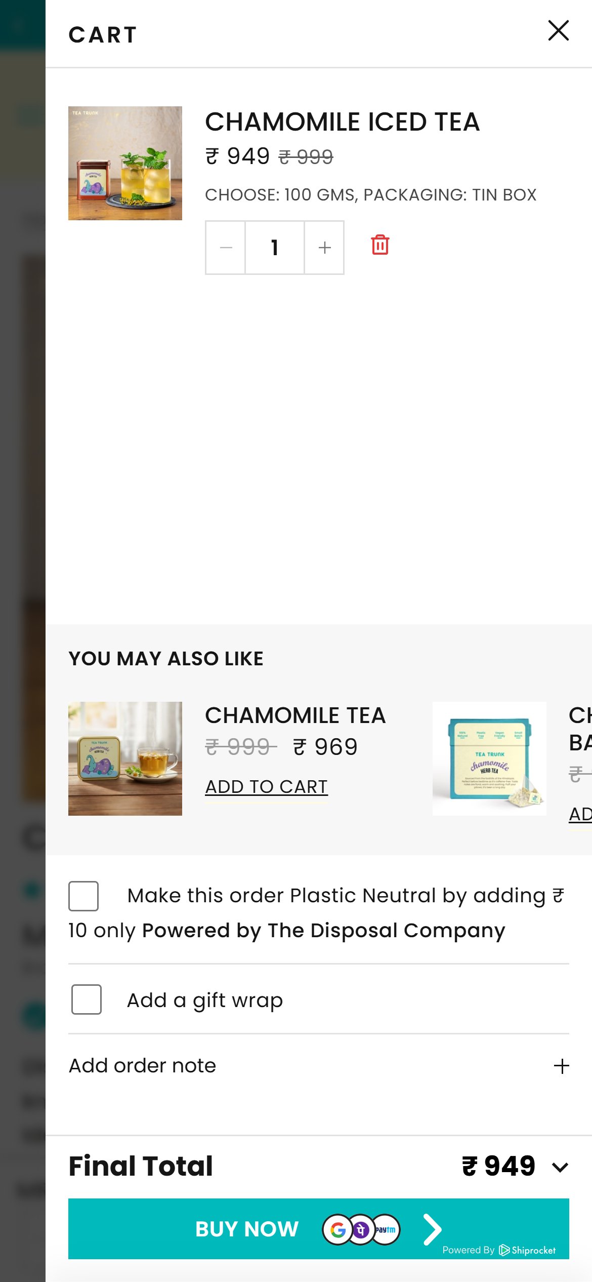 Tea Trunk — Mobile